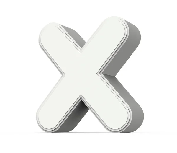 Letra blanca X — Foto de Stock