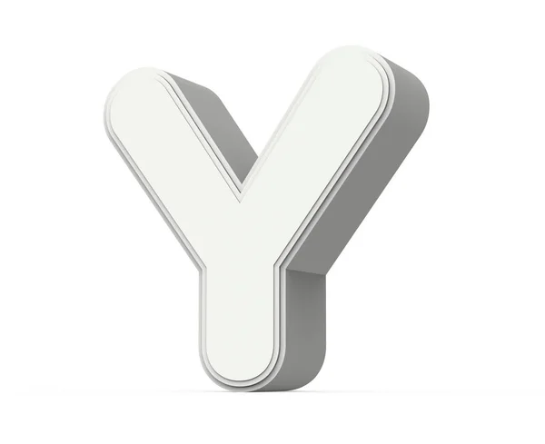 Białe litery Y — Zdjęcie stockowe