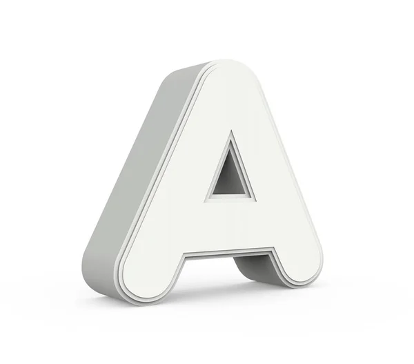 Witte letter A — Stockfoto