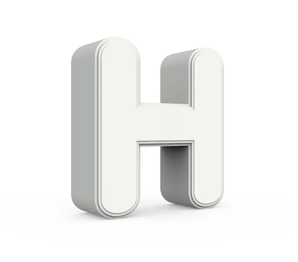 Lettera H bianca — Foto Stock