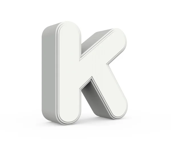 Witte letter K — Stockfoto