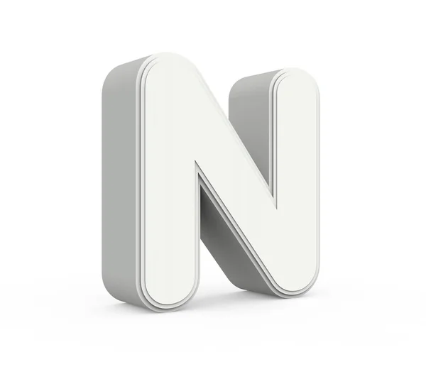 Białe litery N — Zdjęcie stockowe
