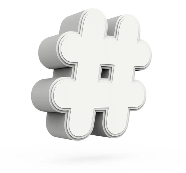 Gray hashtag mark — Stock Photo, Image