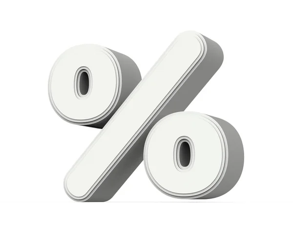 Witte percentage mark — Stockfoto