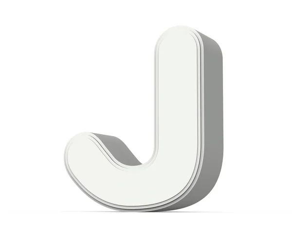 白色字母 J — 图库照片