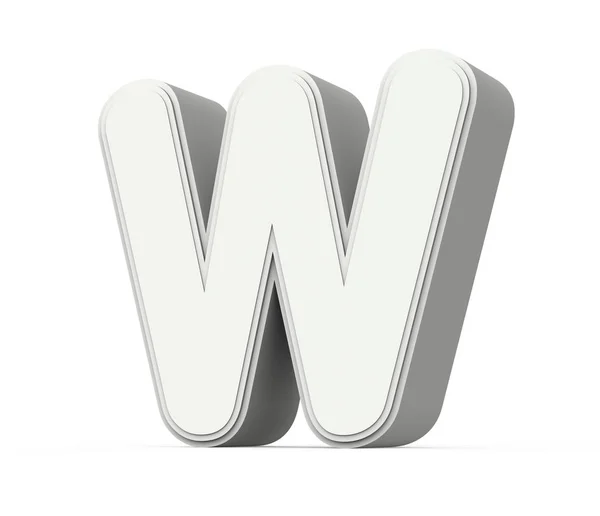 Witte letter w — Stockfoto