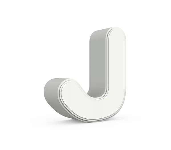 Witte letter J — Stockfoto