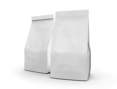 İnci beyaz kahve çekirdeği çanta mockup