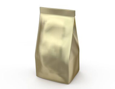 Altın kahve çekirdeği çanta mockup