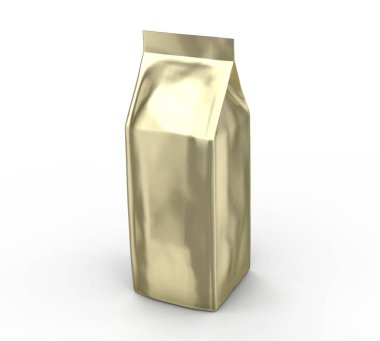 Altın kahve çekirdeği çanta mockup