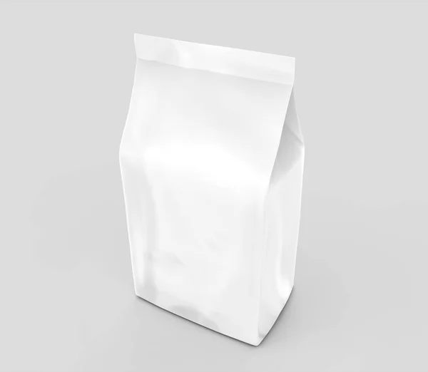 Perleťové bílé kávy bean bag maketa — Stock fotografie
