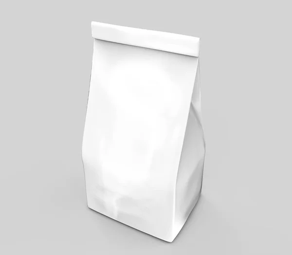 Mockup sacchetto di caffè bianco perla — Foto Stock