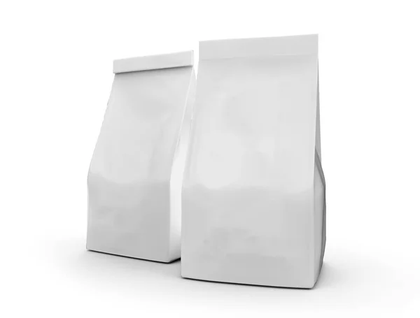 Mockup sacchetto di caffè bianco perla — Foto Stock