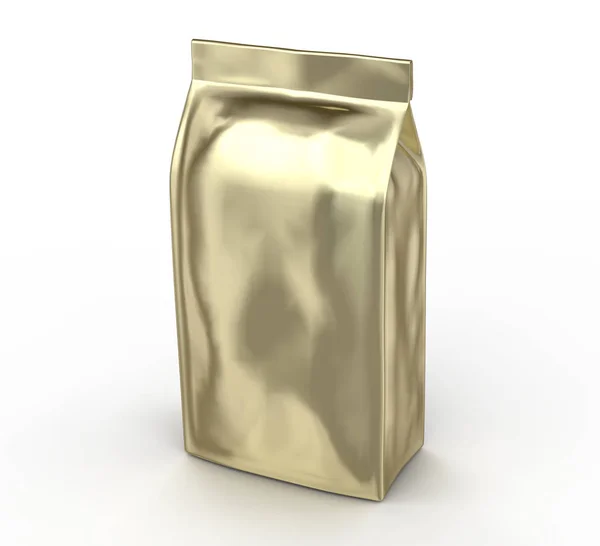 Bolsa de café dorado mockup —  Fotos de Stock