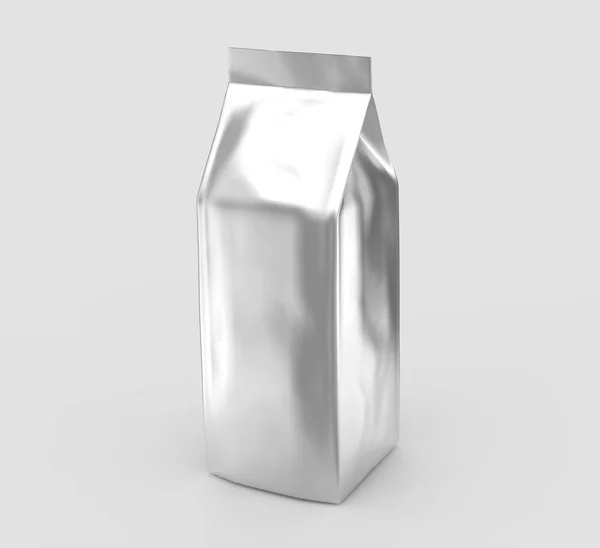 Bolsa de café de plata mockup — Foto de Stock