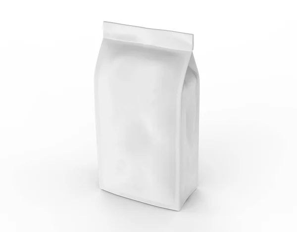 Bolsa de café blanco perla mockup — Foto de Stock