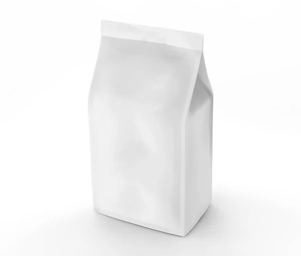 Perleťové bílé kávy bean bag maketa — Stock fotografie