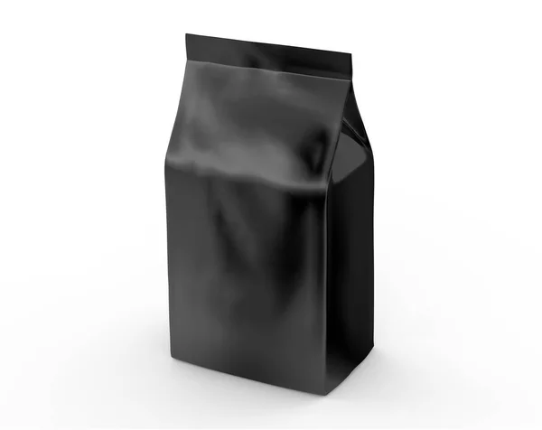 Black coffee bean bag mockup — Stock Photo, Image