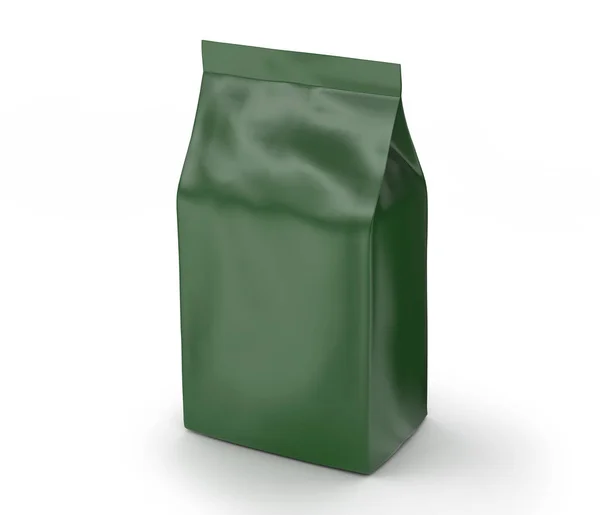 Groene koffie bean bag mockup — Stockfoto