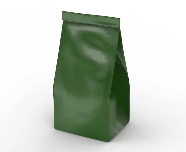 Зеленый кофейный пакетик — стоковое фото