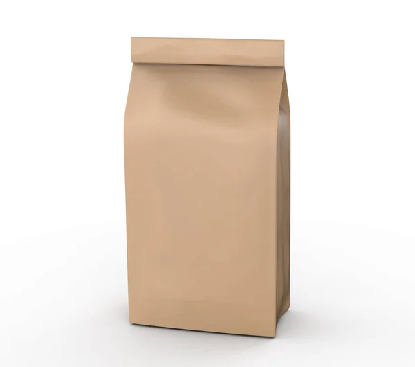 Řemeslo papírové coffee bean bag makety — Stock fotografie
