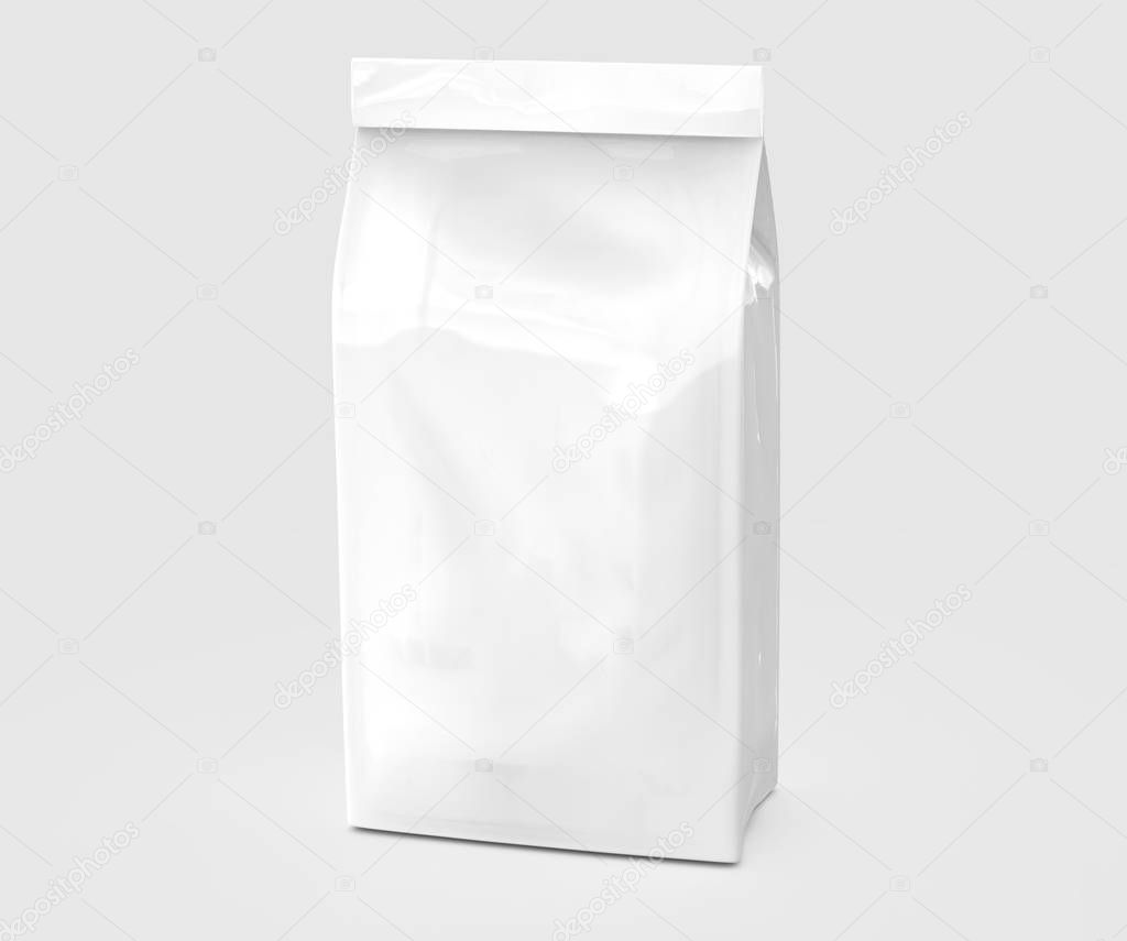 Pearl white coffee bean bag mockup