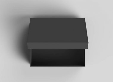 Düz siyah kutu mockup