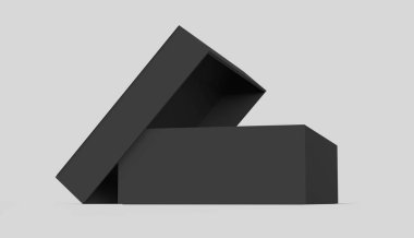 Düz siyah kutu mockup