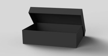 Düz siyah kutu mockup
