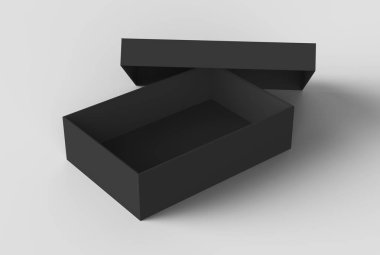 Düz siyah kutu mockup