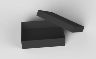 Düz siyah kutu mockup