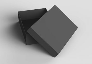 Düz siyah kutu mockup
