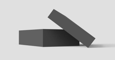 Düz siyah kutu mockup