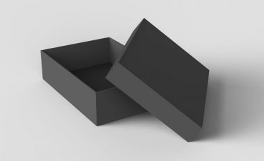 Düz siyah kutu mockup
