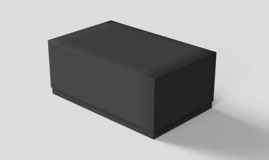Düz siyah kutu mockup