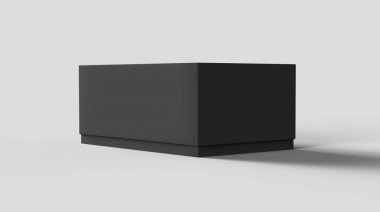 Düz siyah kutu mockup