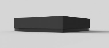Düz siyah kutu mockup