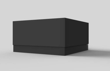 Düz siyah kutu mockup