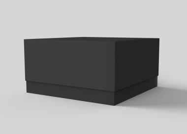 Düz siyah kutu mockup