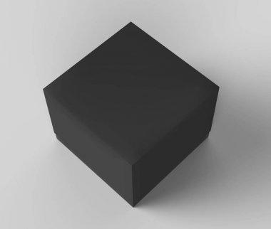 Düz siyah kutu mockup