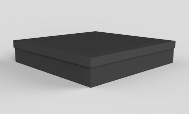 Düz siyah kutu mockup