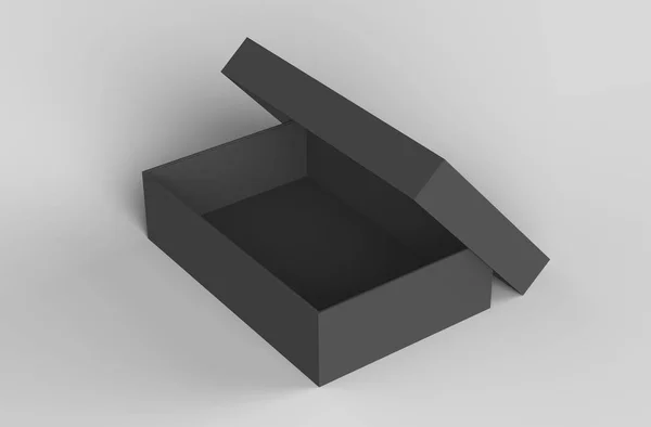 Maqueta de caja negra plana — Foto de Stock