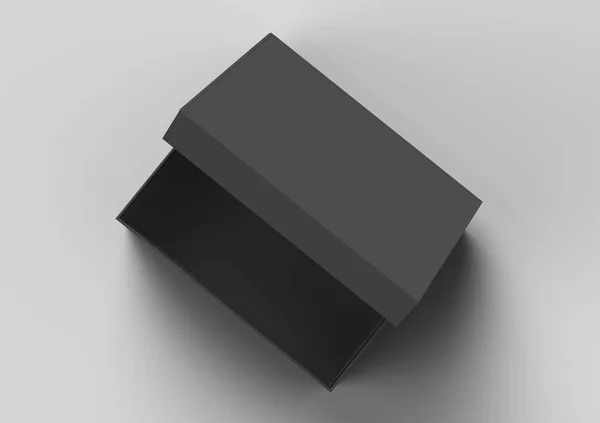 Lapos fekete doboz makett — Stock Fotó