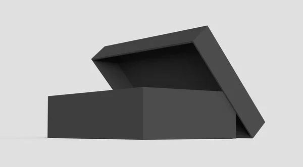 Επίπεδη μαύρο κουτί κοροϊδεύω — Φωτογραφία Αρχείου