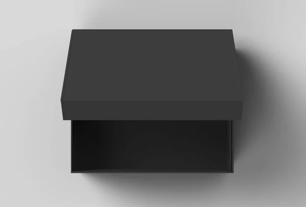 フラット ブラック ボックス モックアップ — ストック写真