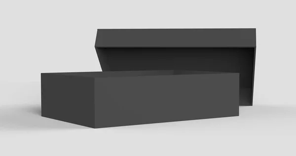 Makieta Flat black box — Zdjęcie stockowe