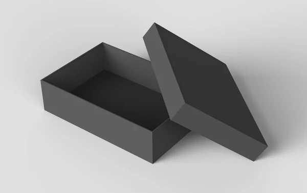 Tasainen musta laatikko mockup — kuvapankkivalokuva
