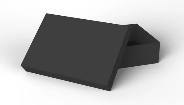 Плаский макет чорної скриньки — стокове фото