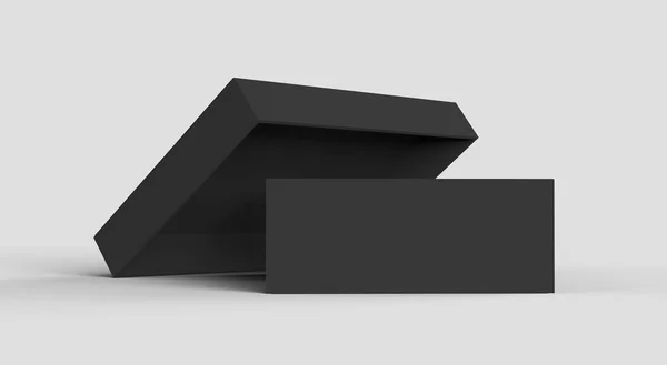 Makieta Flat black box — Zdjęcie stockowe