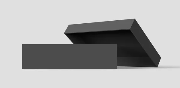 Tasainen musta laatikko mockup — kuvapankkivalokuva